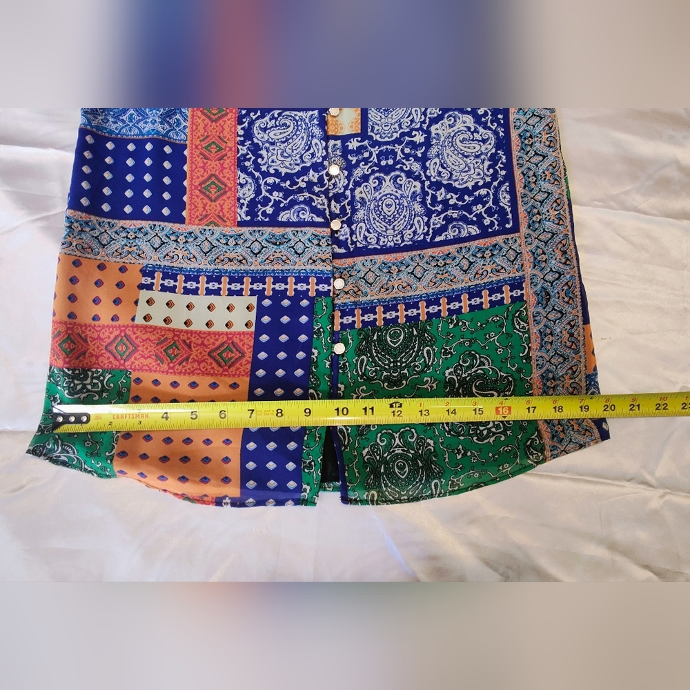 Colorful Patchwork Blouse - Picture 9 of 11